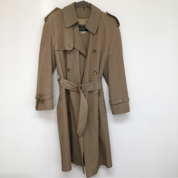 Marshall Field’s Vintage Tan Trench Coat Men’s 36 short​​​ - Picture 2 of 9